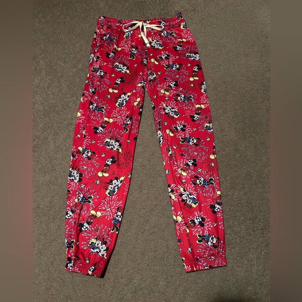Disney Red Minnie Mouse Fireworks Lounge Joggers